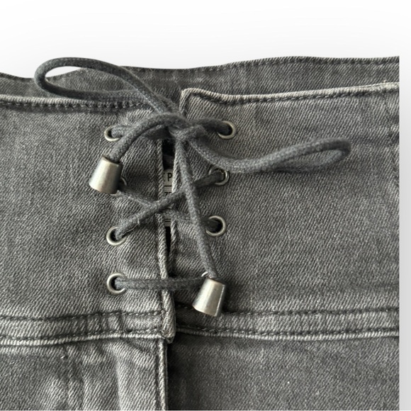 Free People Modern Femme Corset Lace Up Denim Skirt - Picture 5 of 6